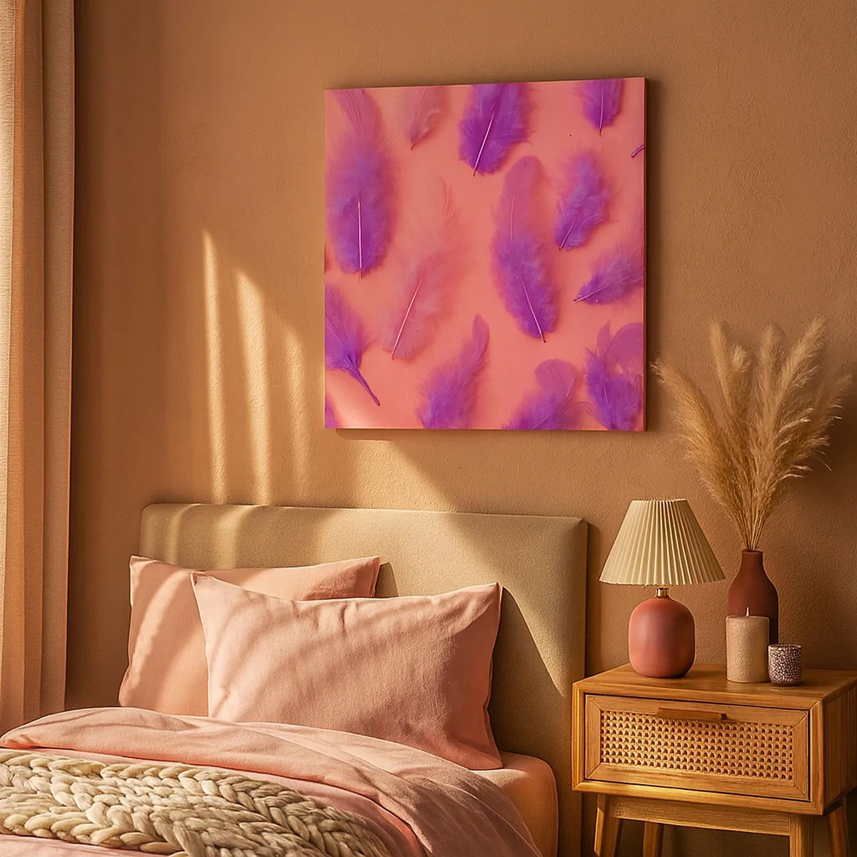 Obraz na plátně - Liliový pták touhy - 30x30 cm