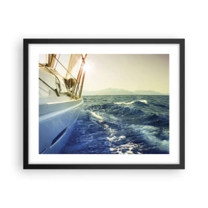 Plakát v černém rámu - Za dobrodružstvím - 50x40 cm