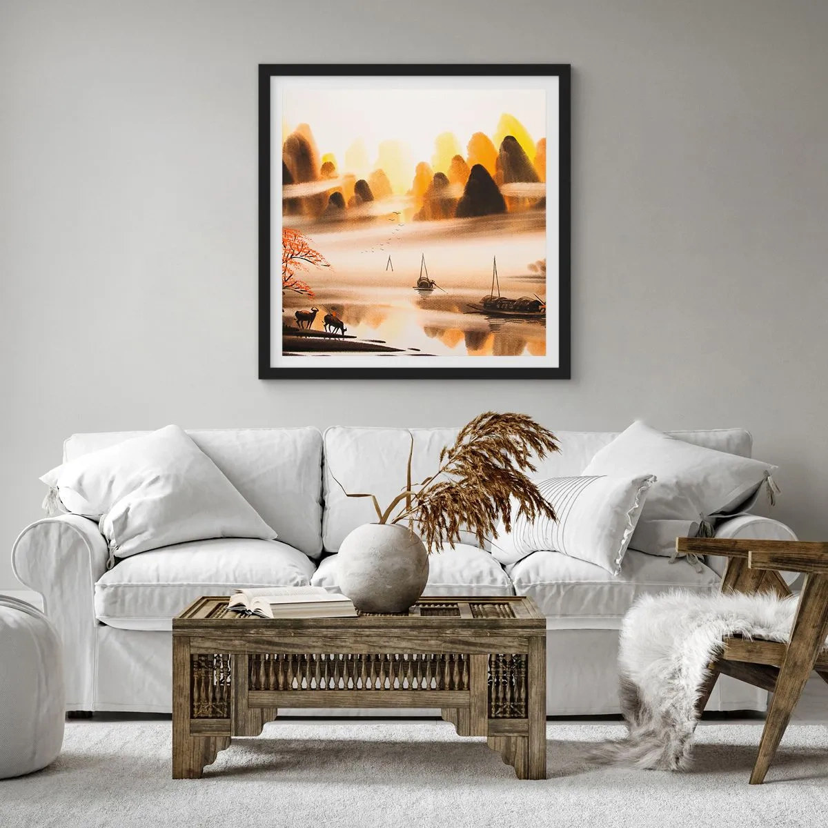 Plakát v černém rámu - Dál než na Dálném východu - 50x50 cm