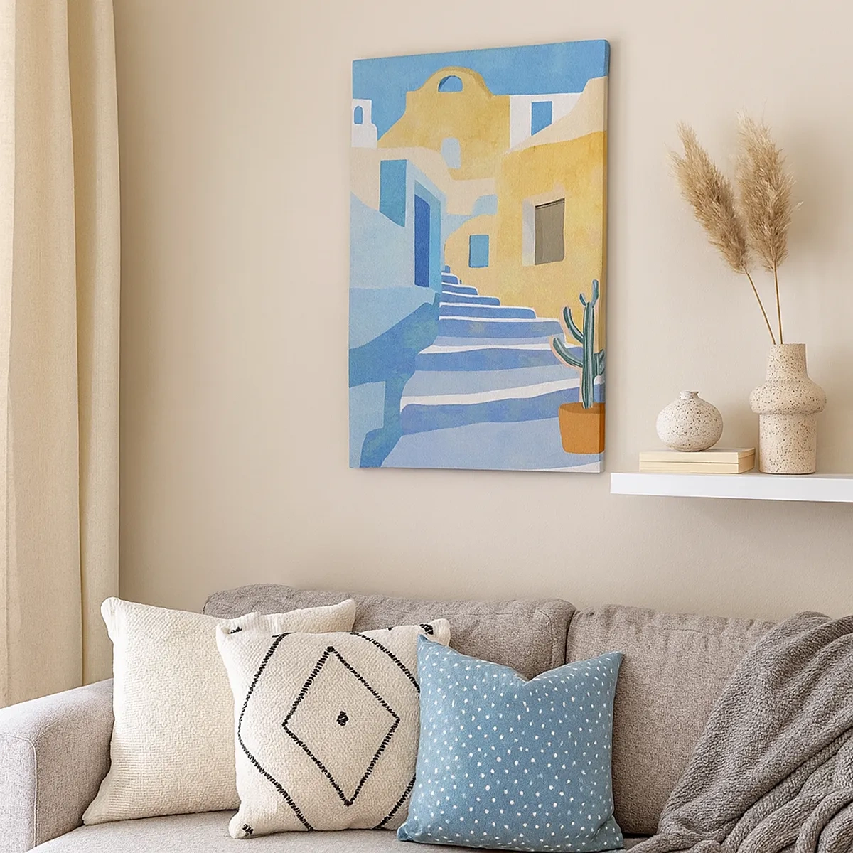 Obraz na plátně - Den v arabském městě - 50x70 cm