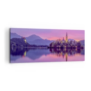 Obraz na plátně - Pohádkový ostrov za soumraku  - 120x50 cm
