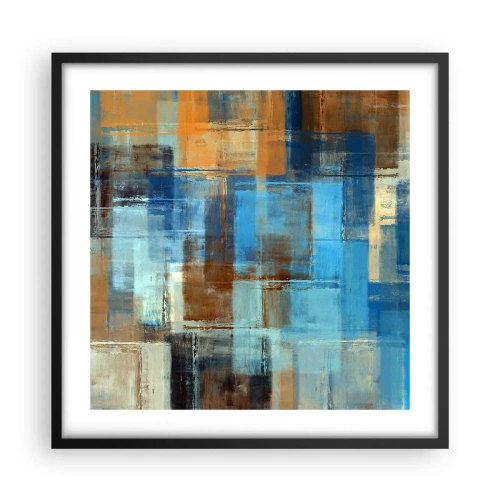 Plakát v černém rámu - Přes modrý závoj - 50x50 cm