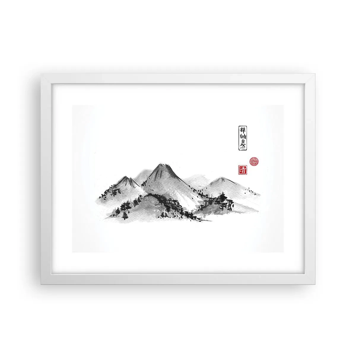 Plakát v bílém rámu - Za hranicí vzdálenosti - 40x30 cm