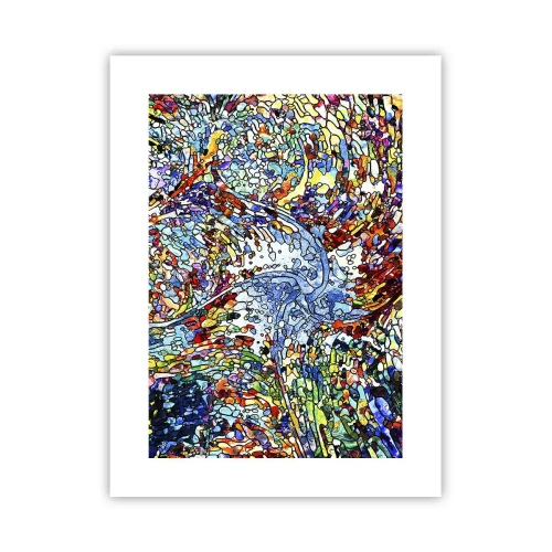 Plakát - Vitráž s kapkami - 30x40 cm