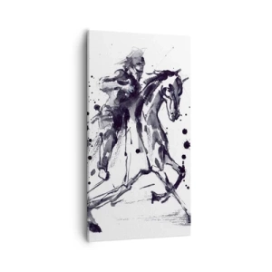 Obraz na plátně - Černý rytíř - 55x100 cm