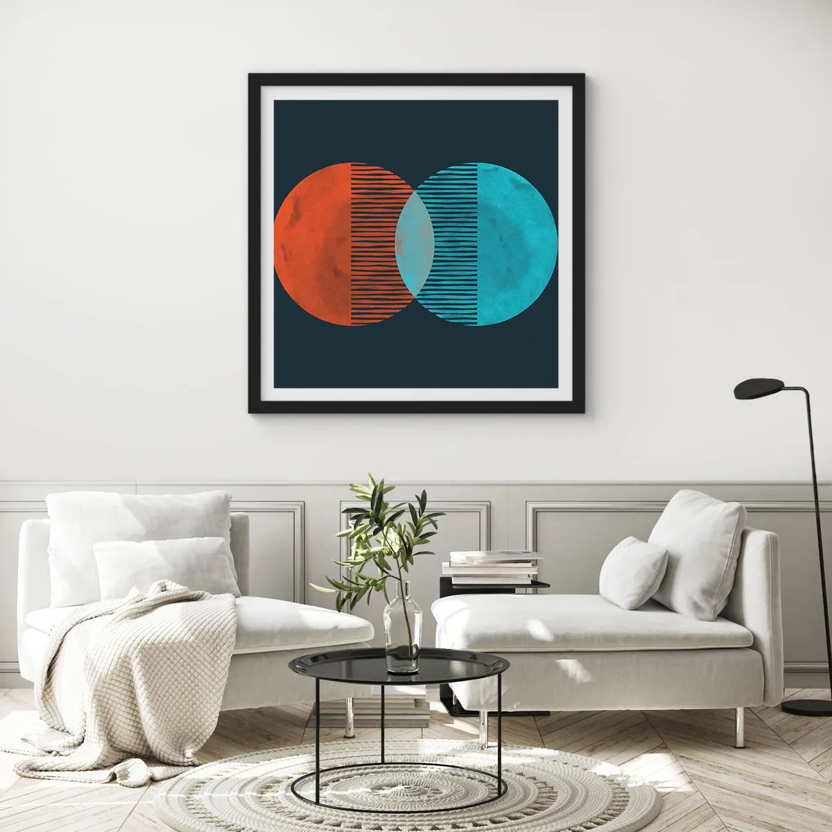 Plakát v černém rámu - Astronomická fantazie - 40x40 cm