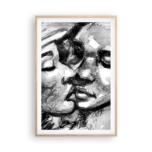 Plakát v rámu světlý dub - Něžný okamžik - 61x91 cm