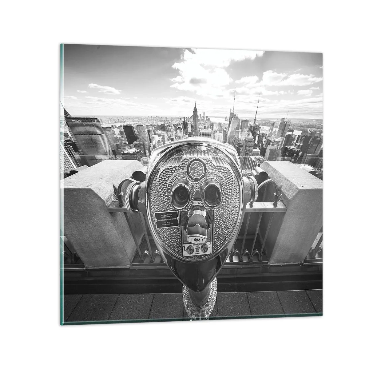 Obraz na skle - Město nad městy - 30x30 cm