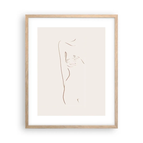 Plakát v rámu světlý dub - Tvar touhy - 40x50 cm