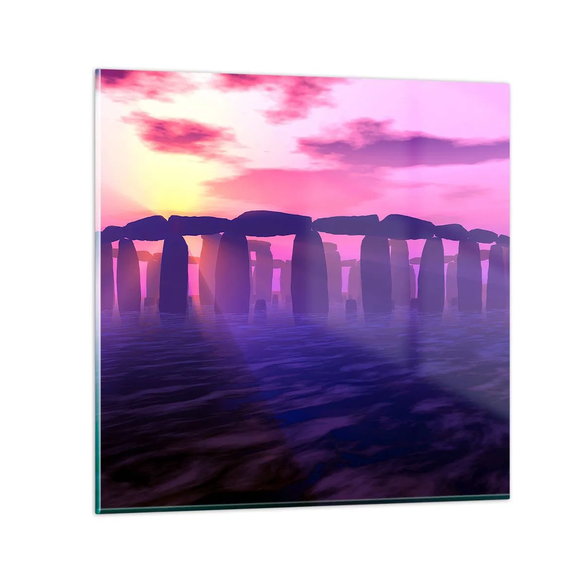 Obraz na skle - Tajemství za svítání v mlze - 60x60 cm