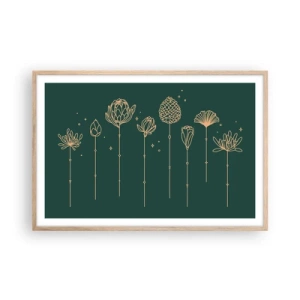 Plakát v rámu světlý dub - Bylinky - 91x61 cm