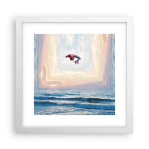 Plakát v bílém rámu - Do jiné dimenze - 30x30 cm
