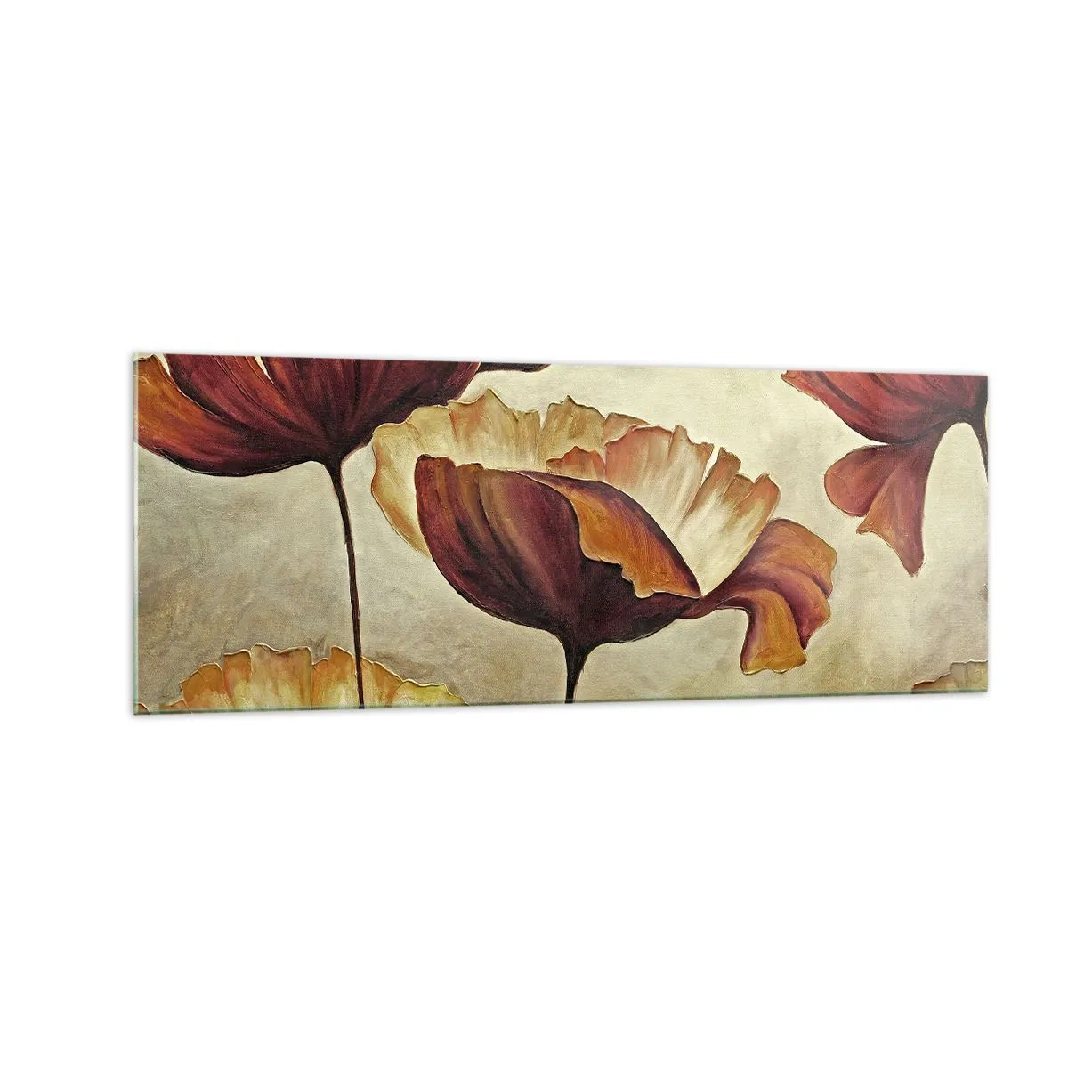 Obraz na skle - Lán louky - 140x50 cm