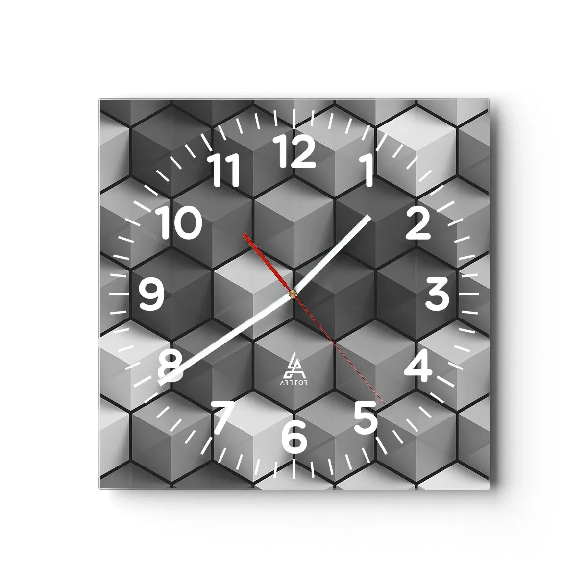 Nástěnné hodiny - Kubistické puzzle - 40x40 cm