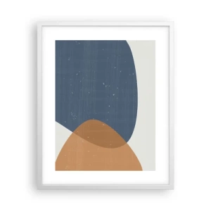 Plakát v bílém rámu - Ovály a vlivy - 40x50 cm