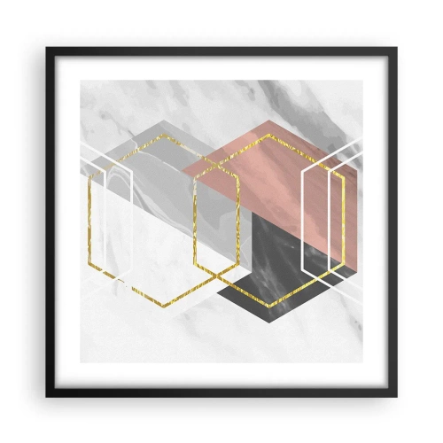 Plakát v černém rámu - Řetězová kompozice - 50x50 cm