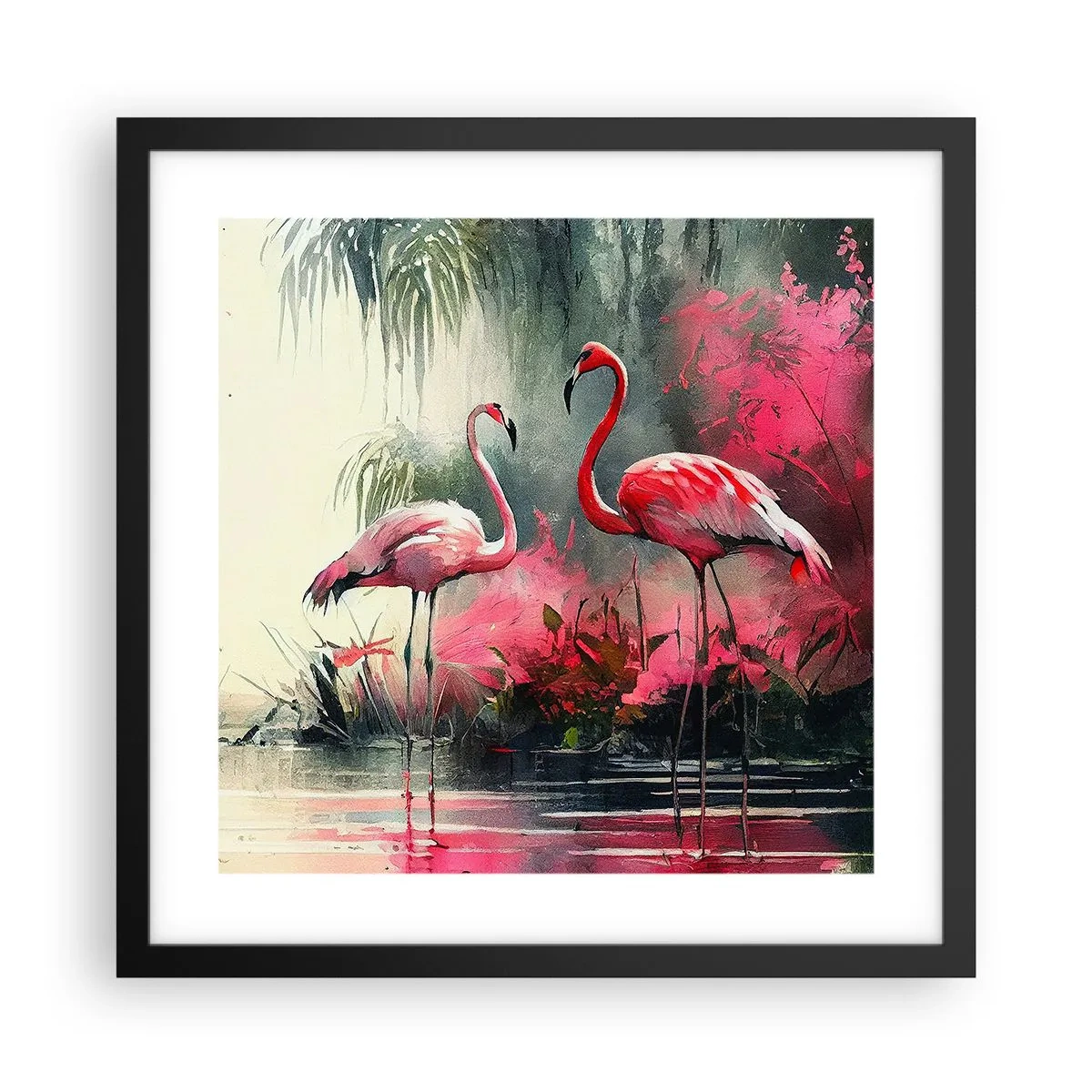 Plakát v černém rámu - Hodiny přírodního kouzla - 40x40 cm