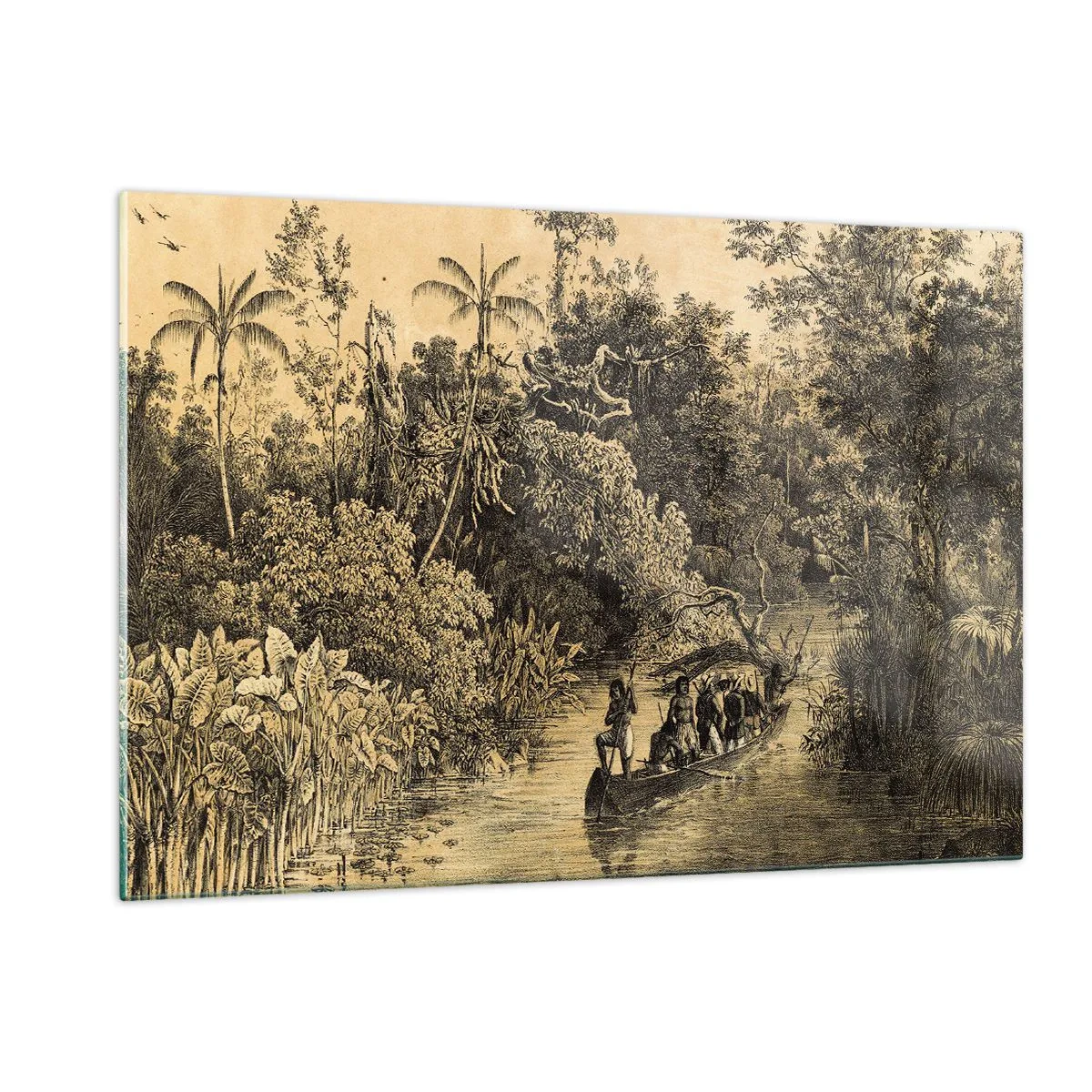 Obraz na skle - Výlet ke zdroji - 120x80 cm