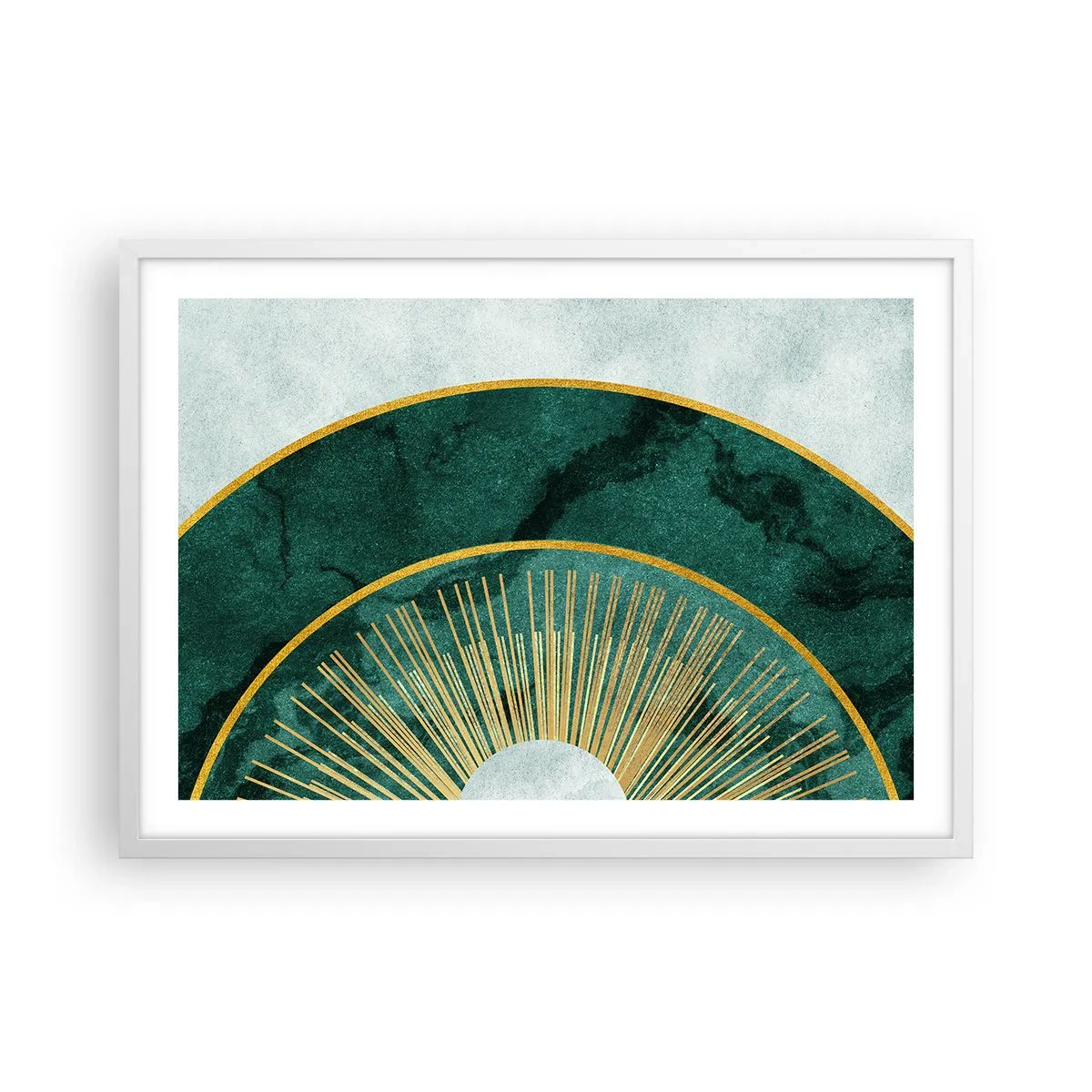 Plakát v bílém rámu - Jiná sluneční soustava - 70x50 cm