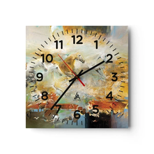 Nástěnné hodiny - Cválá světlem - 30x30 cm