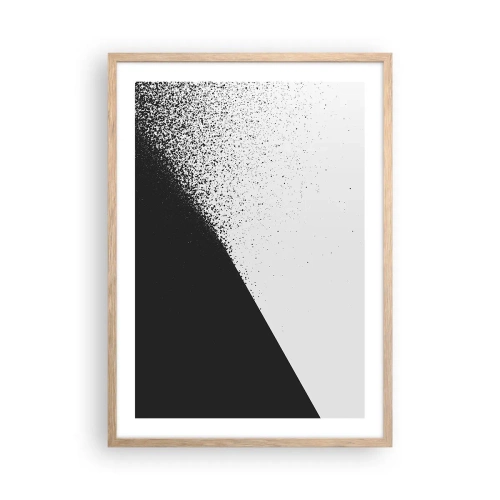 Plakát v rámu světlý dub - Rychleji a rychleji, více a více - 50x70 cm