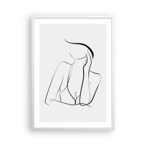 Plakát v bílém rámu - Na vlně snů - 50x70 cm