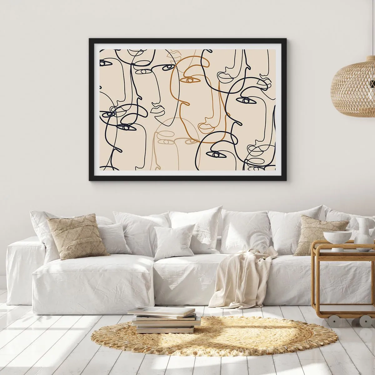 Plakát v černém rámu - Portrét znásobený - 100x70 cm