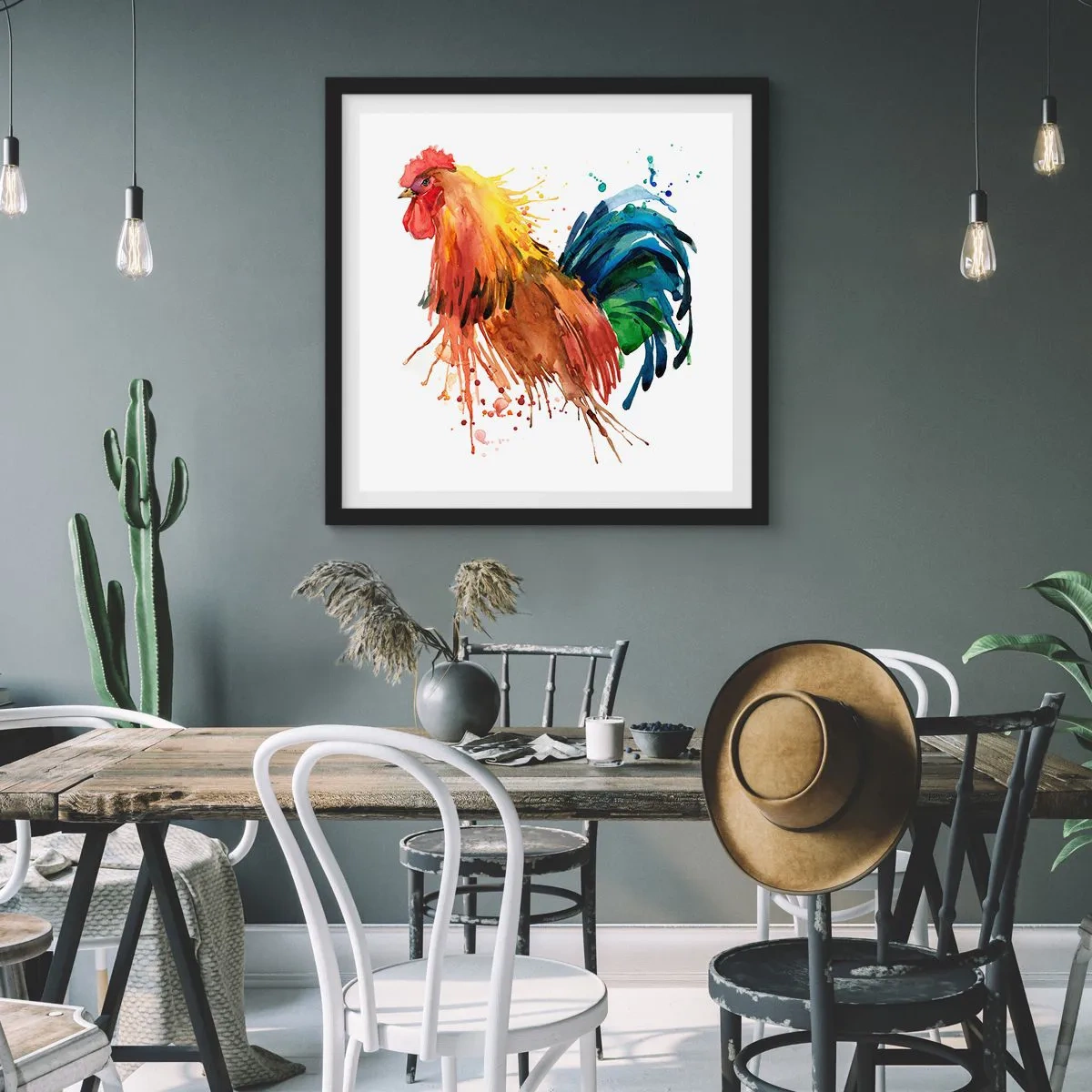 Plakát v černém rámu - Královský šat, královská pýcha - 40x40 cm