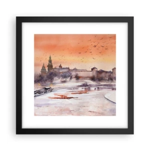 Plakát v černém rámu - Královský západ slunce - 30x30 cm
