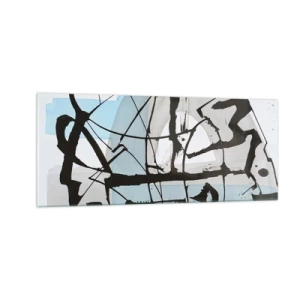 Obraz na skle - Přesto modrá - 100x40 cm
