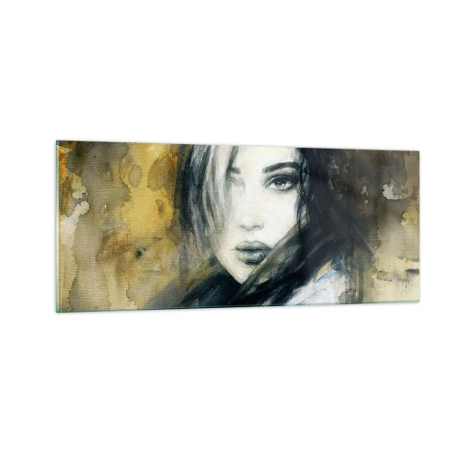 Obraz na skle - více nevinná nebo smyslná? - 100x40 cm