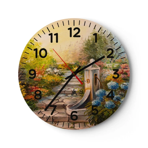 Nástěnné hodiny - V plném rozkvětu - 30x30 cm