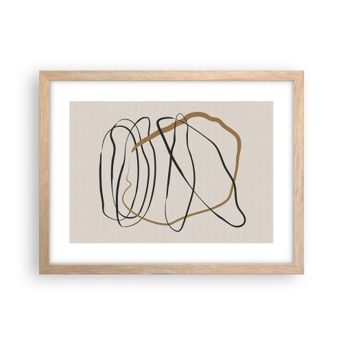 Plakát v rámu světlý dub - Kompozice – tanec ve smyčce - 40x30 cm