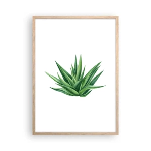 Plakát v rámu světlý dub - Zelená – síla – život - 50x70 cm