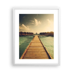 Plakát v bílém rámu - Vřelé pozvání - 40x50 cm