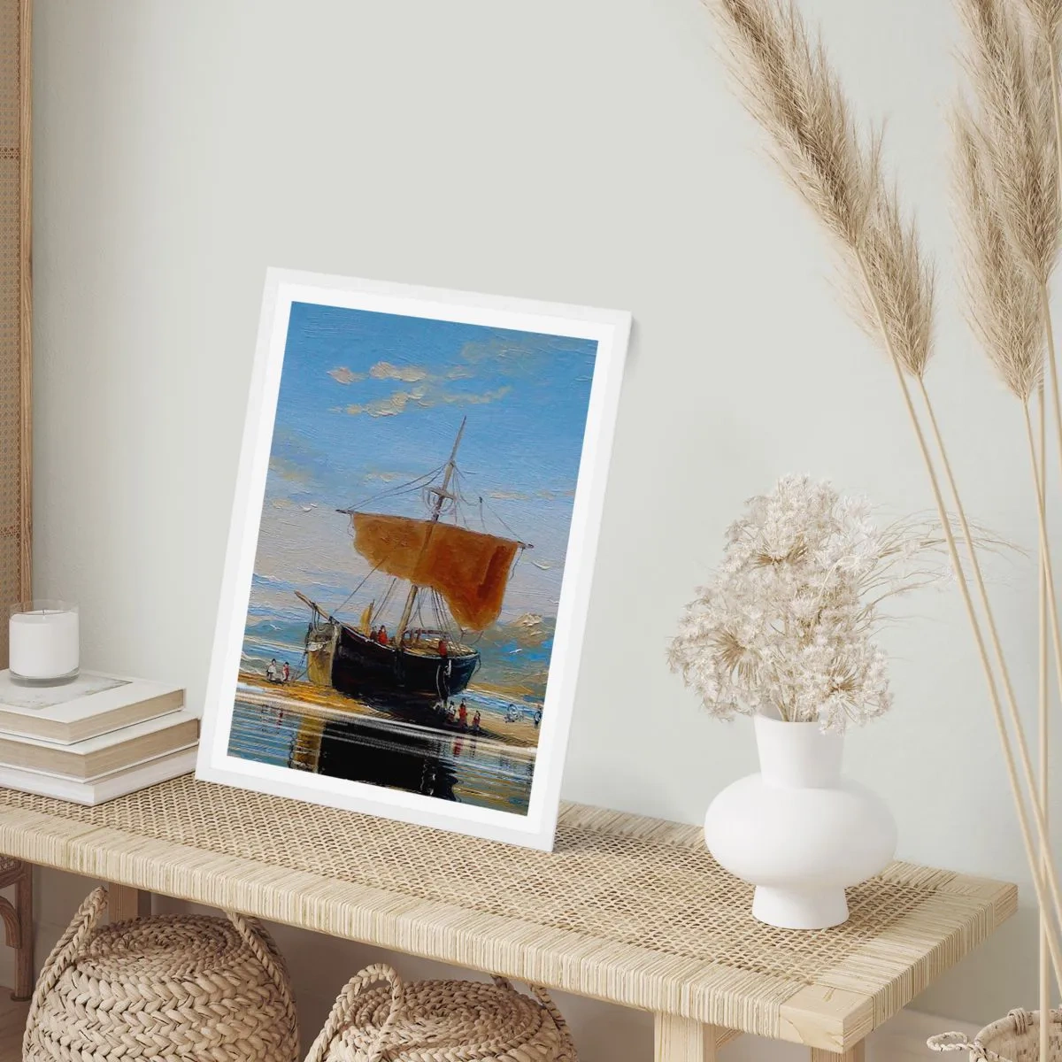 Plakát v bílém rámu - Voda, země, vzduch - 61x91 cm