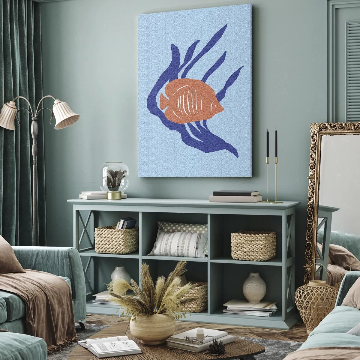 Obraz na plátně - Obyvatelka korálových vod - 65x120 cm