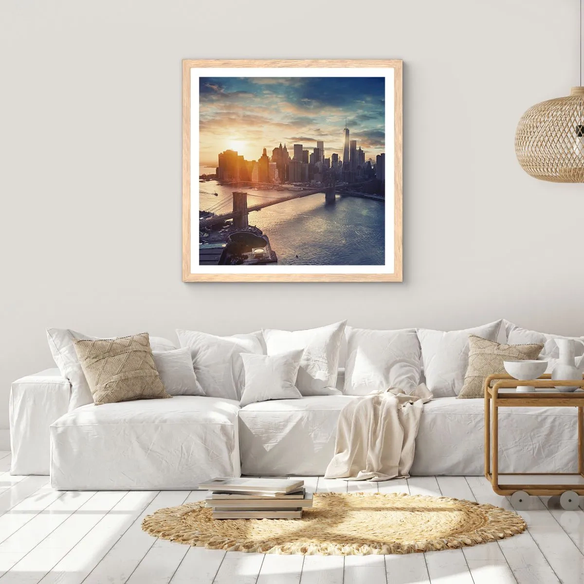 Plakát v rámu světlý dub - Pomník kultury Západu - 60x60 cm