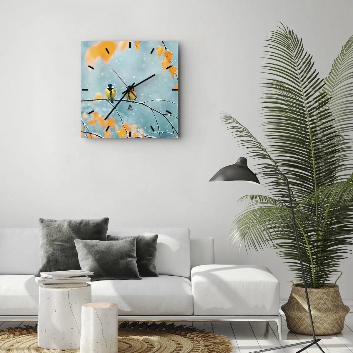 Nástěnné hodiny - Ptačí drby - 30x30 cm