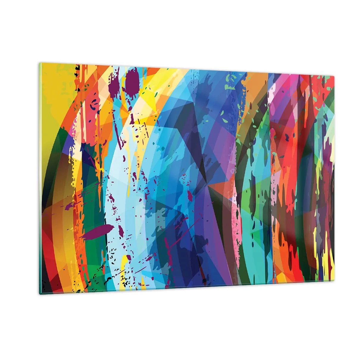 Obraz na skle - Barevná závrať - 120x80 cm