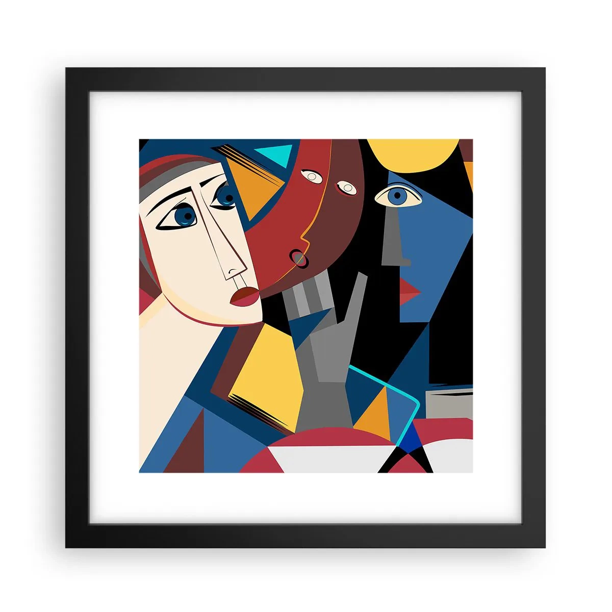 Plakát v černém rámu - Konverzace kubistů - 30x30 cm