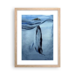 Plakát v rámu světlý dub - Dva světy severu - 30x40 cm