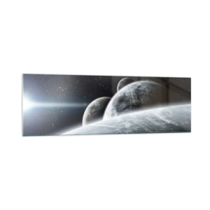 Obraz na skle - Vesmírná hudba sfér - 160x50 cm