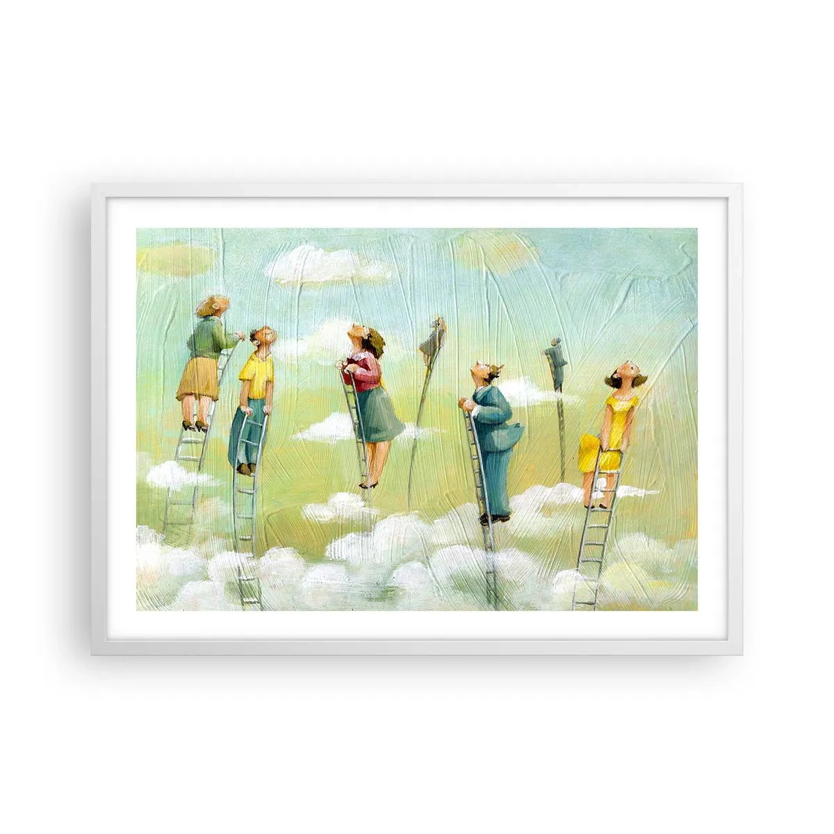 Plakát v bílém rámu - Za svým snem - 70x50 cm