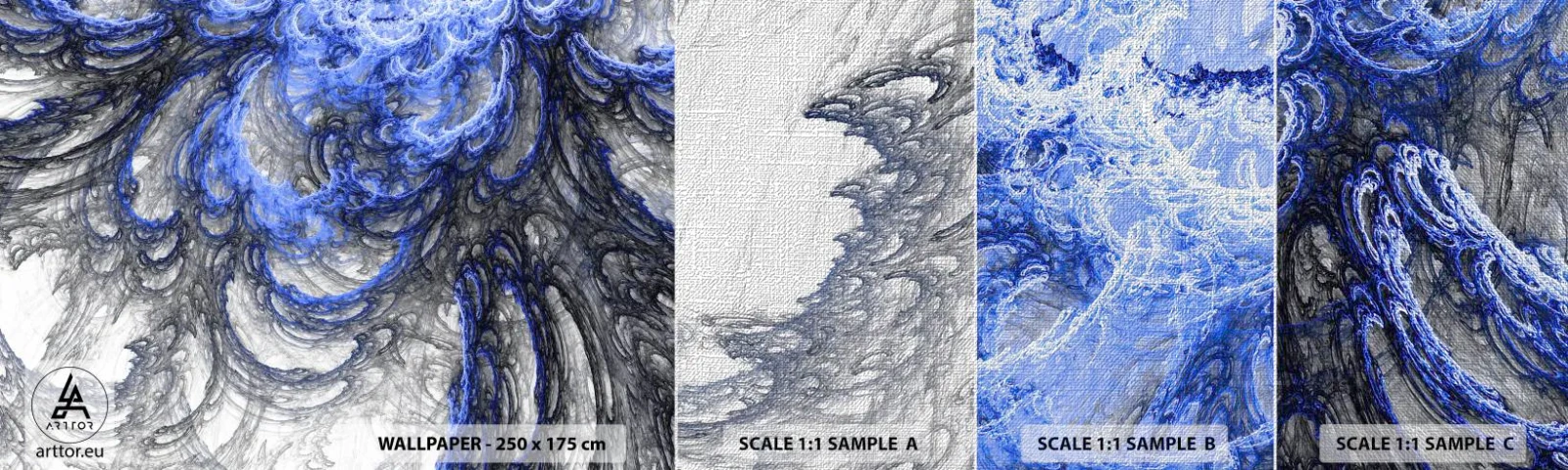 Vzor Fototapety Premium Canvas - Zrod vlny - Abstrakce, Kus, Moderní vzor - 100x30 cm