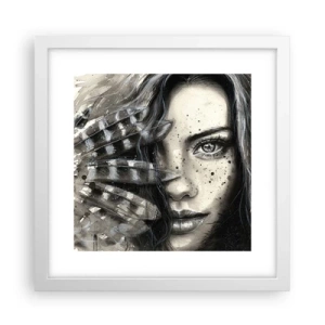 Plakát v bílém rámu - Divoká krása - 30x30 cm