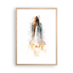 Plakát v rámu světlý dub - Průzkumníci do toho - 50x70 cm