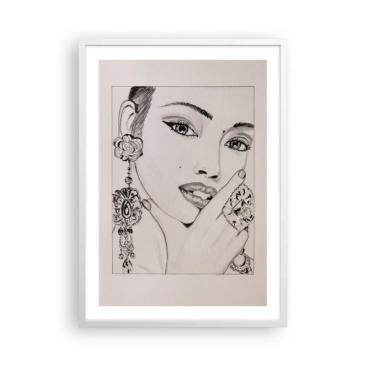 Plakát v bílém rámu - Nejkrásnější klenot - 50x70 cm