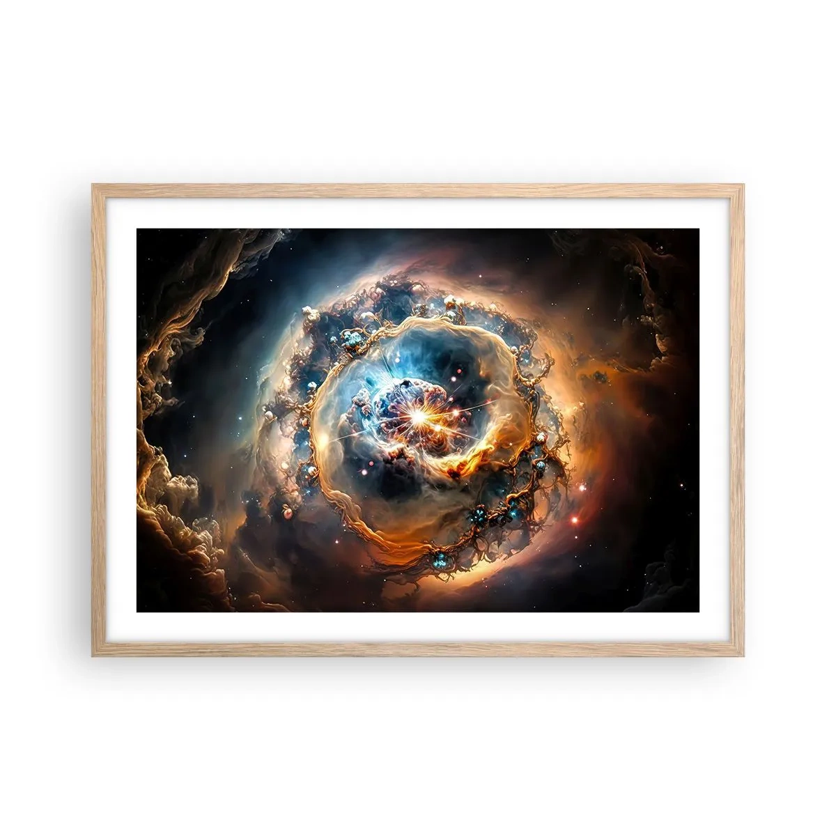 Plakát v rámu světlý dub - Začátek - 70x50 cm