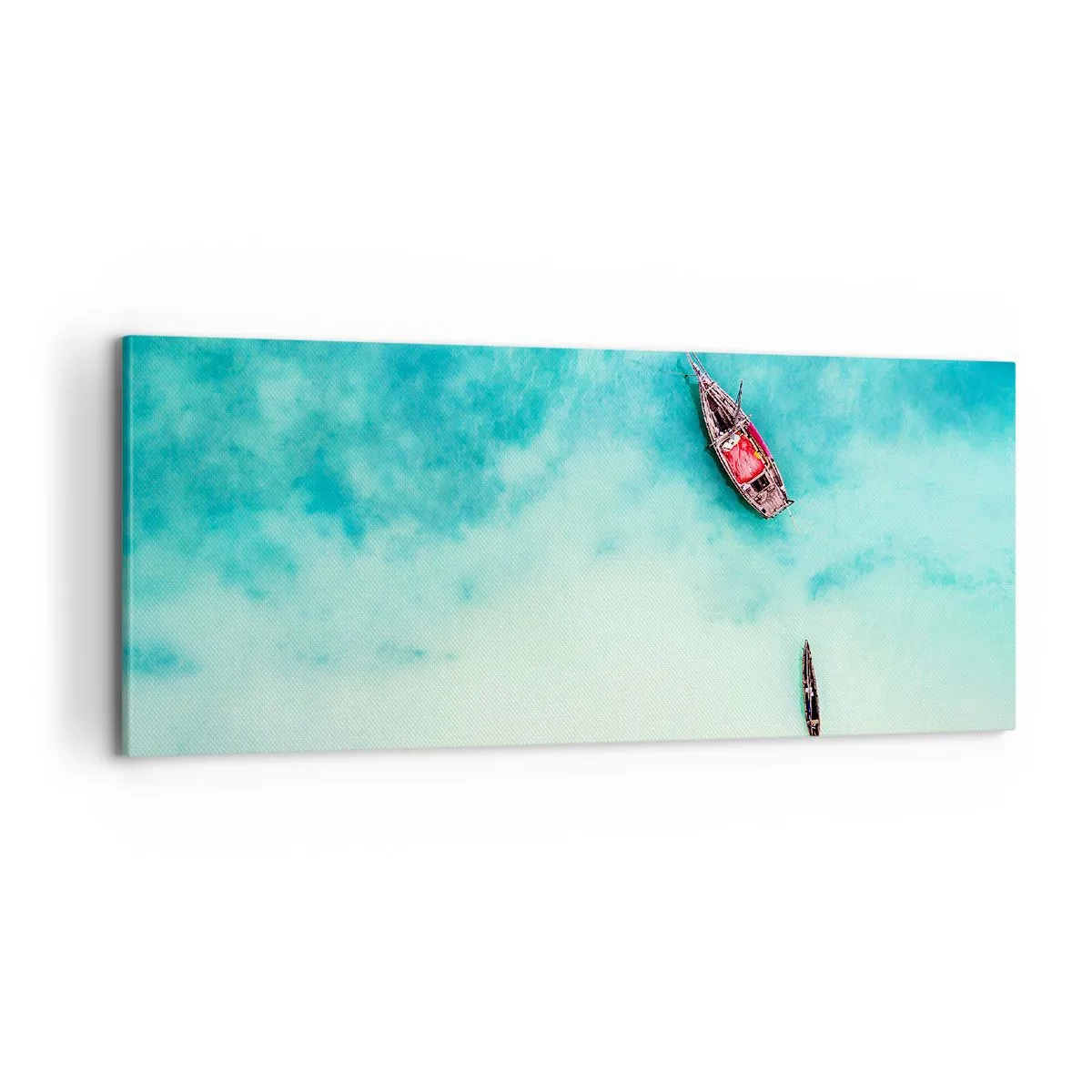 Obraz na plátně - Protože na plážích Zanzibaru, když je přebytek vody… - 100x40 cm